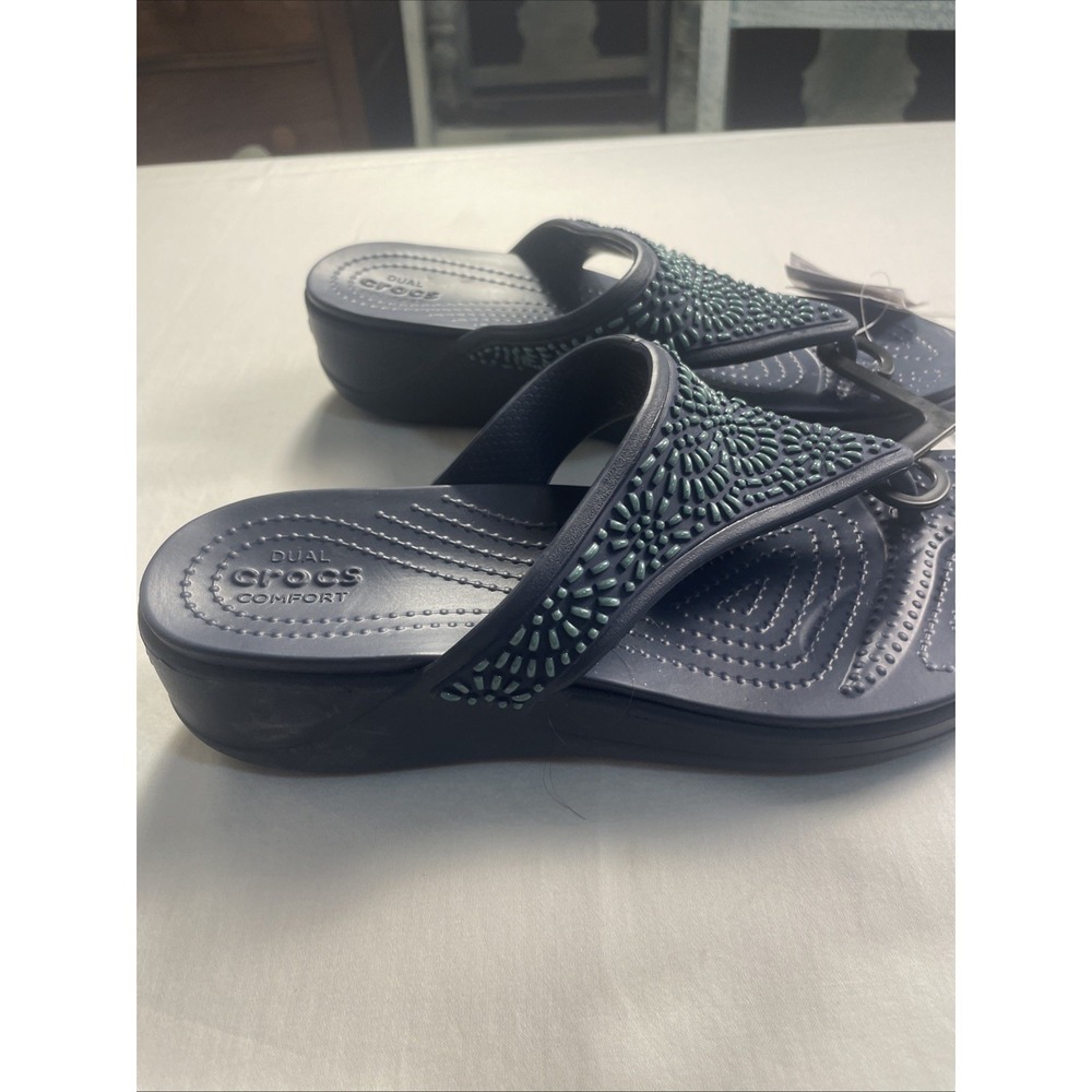 womens crocs wedge sandals size 8.5 - Picture 2 of 6